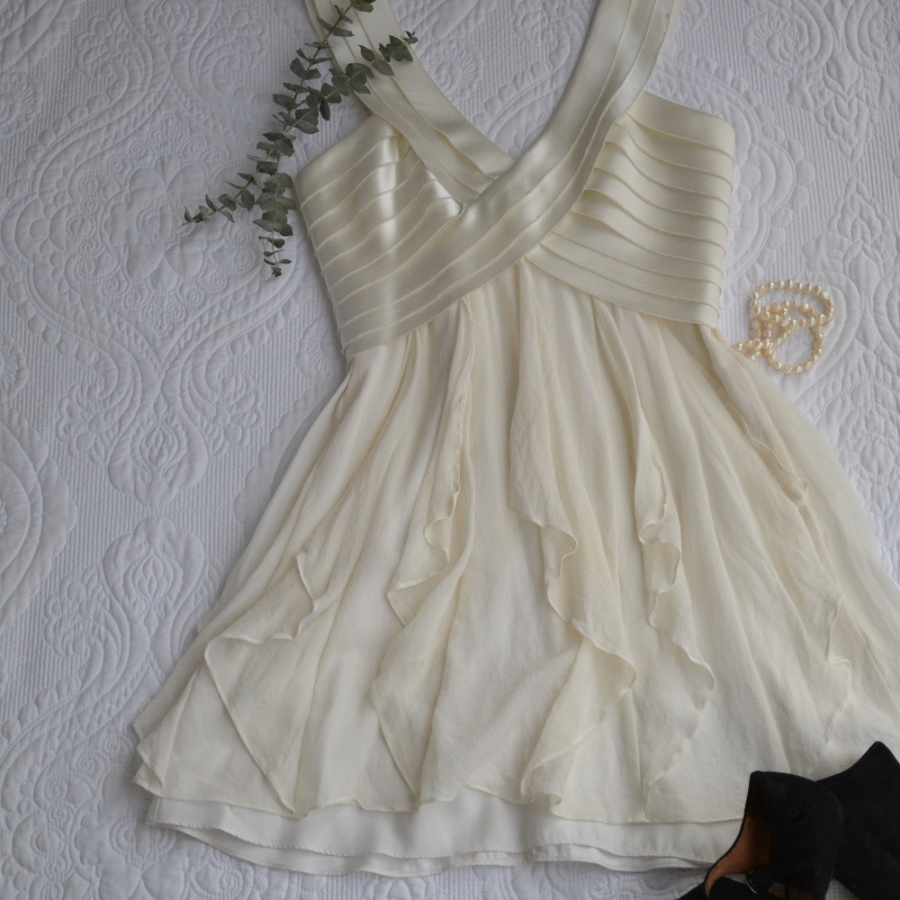 BCBGMAXAZRIA Shutter Pleat Dress